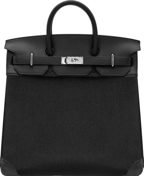 hermes black canvas bag|Hermes Black Canvas 'HAC Birkin 40' Bag .